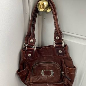 Brown leather bag